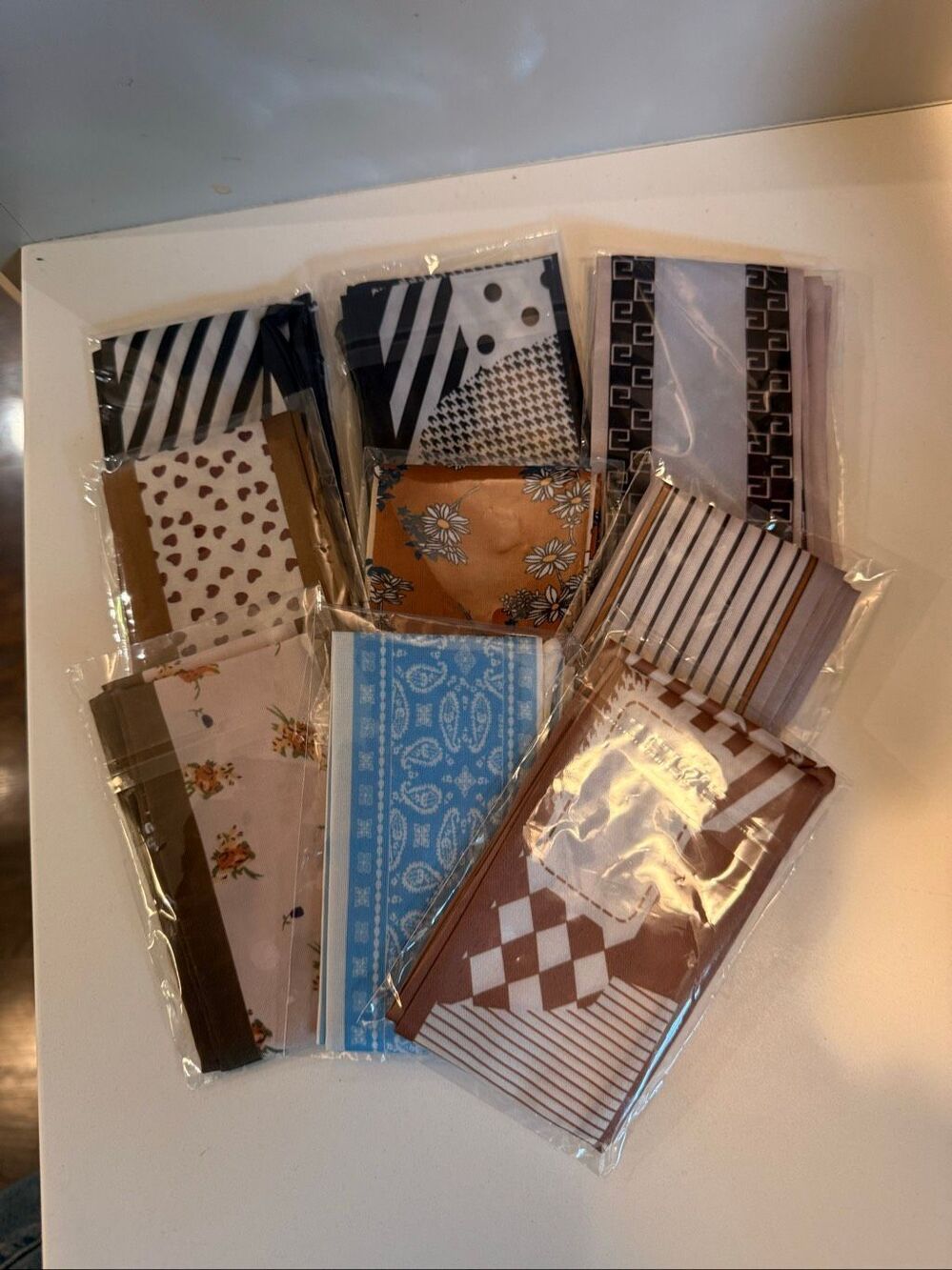 Set of 9 Women’s Assorted Twilly Purse Scarves Mixed Prints Bundle NWT